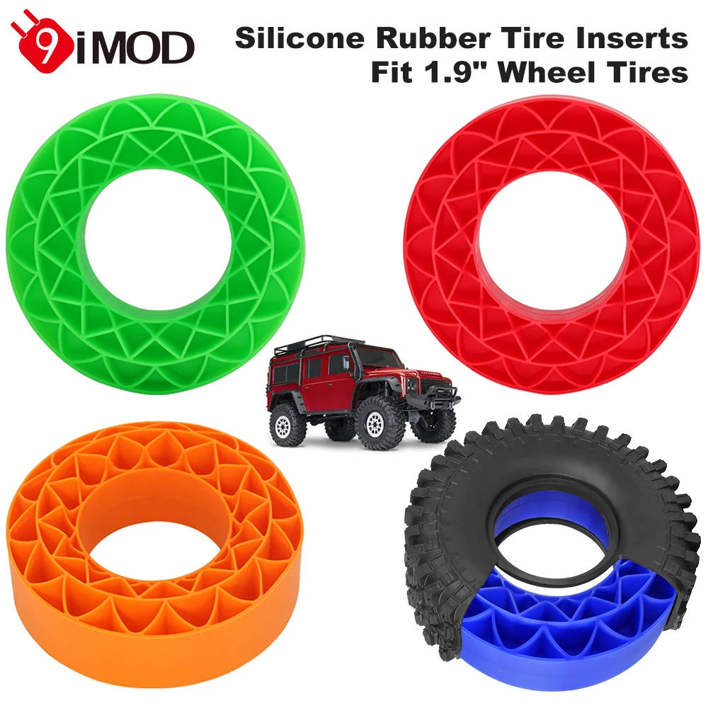 

9IMOD 1.9inch 4pcs Tires Insert Silicone Rubber Insert Foam Fit 118-122mm Wheel Tire Inner Filler Waterproof for 1/10 TRX4 SCX10