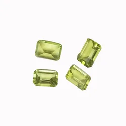 Factory Wholesale 100% Real Natural Emerald Shape Olivine Peridot Gemstone Loose Gems Diy Material for Jewelry