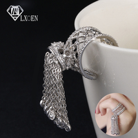 LXOEN Fashion Crown Royal Palace Rings for Women Inlay Cubic Zirconia  Luxury Party Ring Best Gift Jewelry Bague Femme