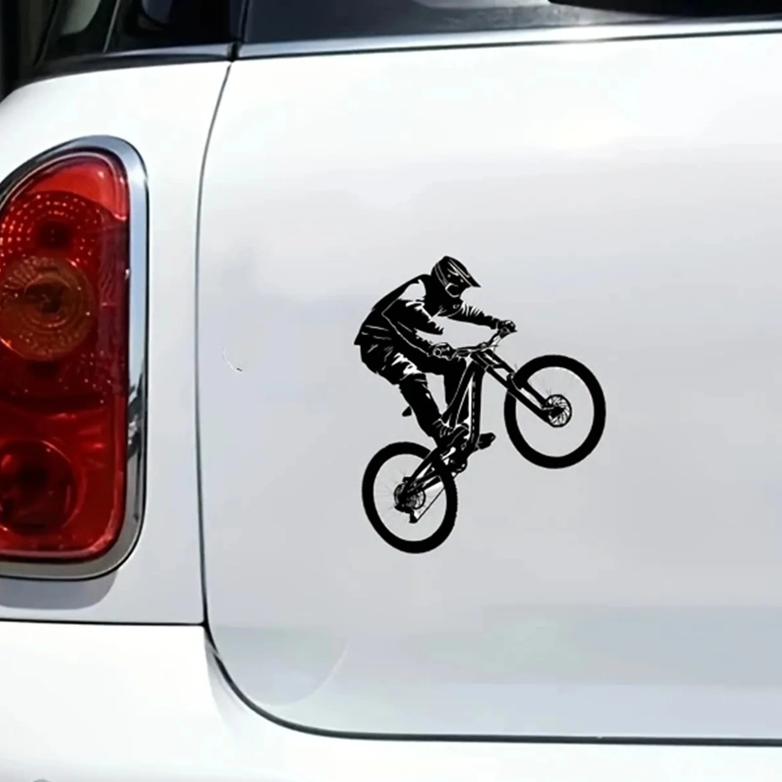 12x14cm Boy Riding a Bike Car Stickers Funny Waterproof Vinyl Decal Exterior Decorative Accessories, Used for Car, Motorcycle