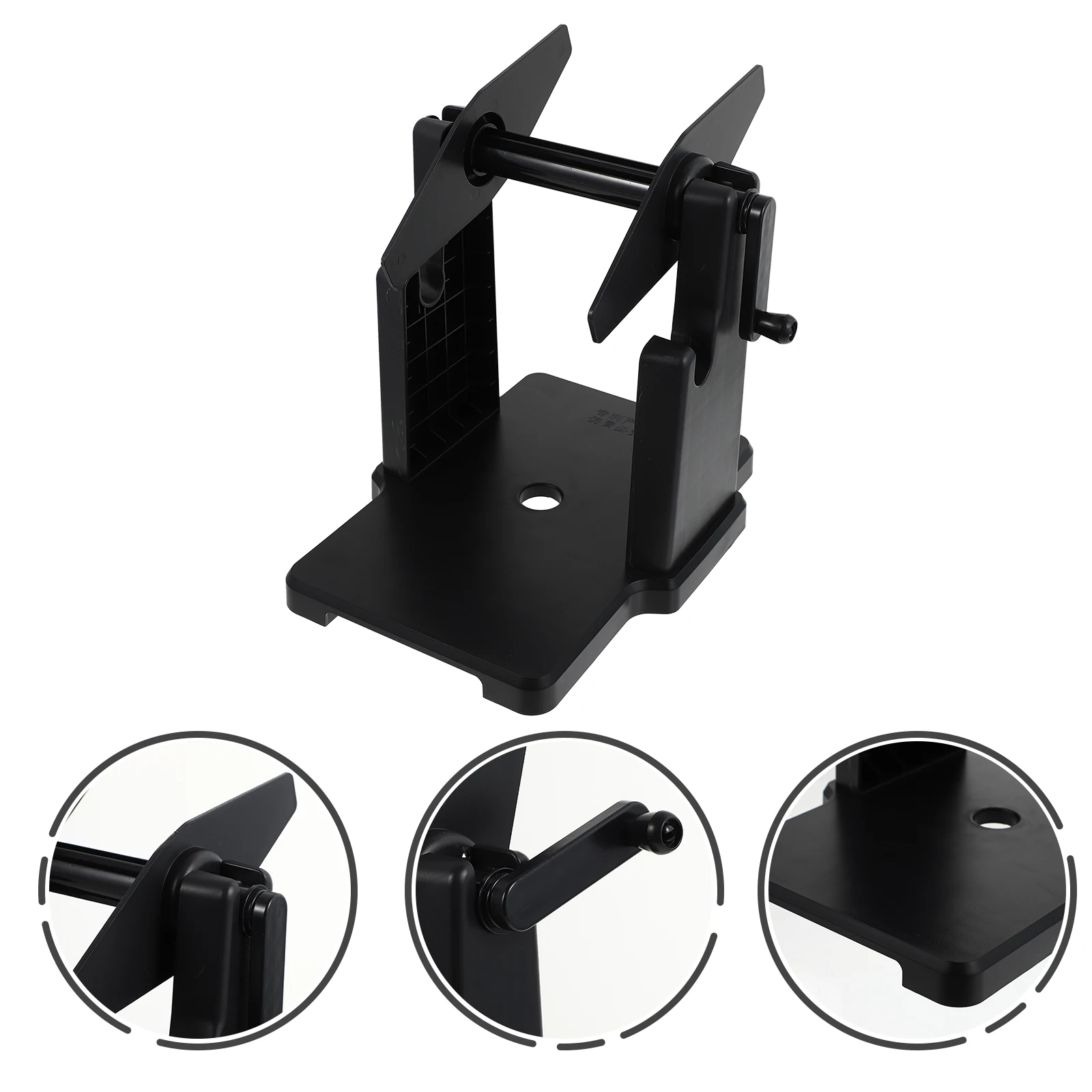 

Hand Crank Label Holder Plastic Sticker Stand Manual Paper Rack Printer Supplies Lightweight Portable Thermal Labels Storage Use
