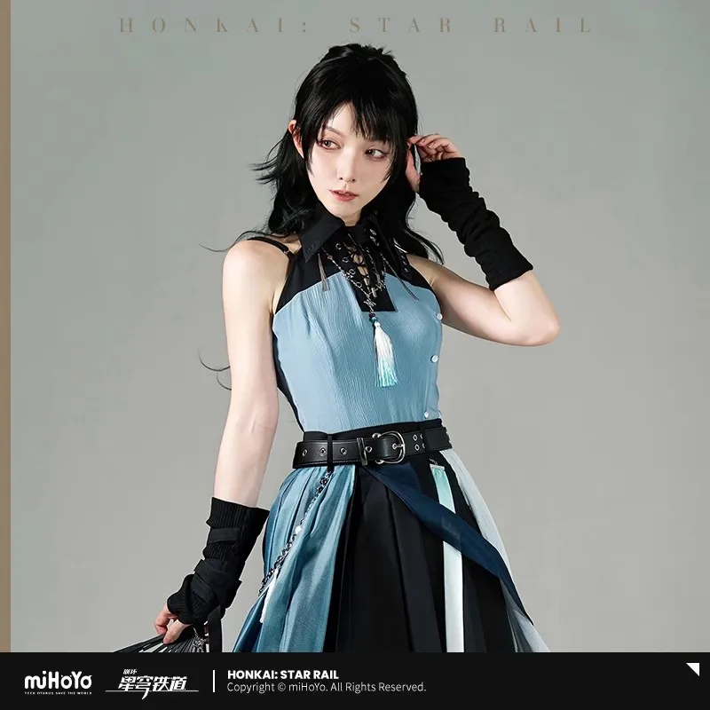 

[Genuine] Game Honkai Star Rail Feixiao Theme Impression Sleeveless Top Anime Cosplay Costumes Women's Blouse Halloween Clothes