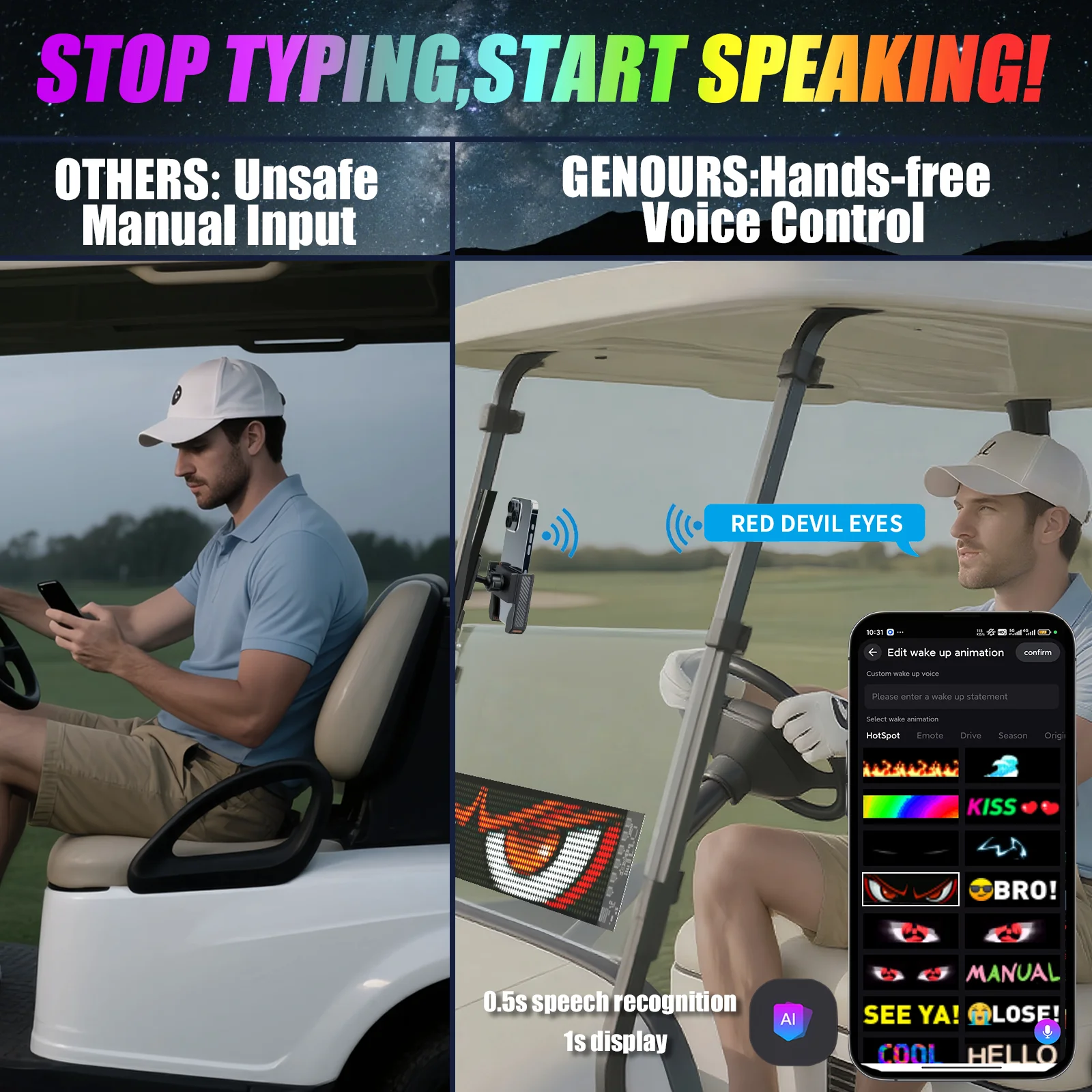 شاشة LED للتحكم الصوتي بالذكاء الاصطناعي، أضواء لوحة بكسل USB، شاشة مصفوفة RGB مرنة قابلة للبرمجة في التطبيق، للإعلان عن ديكور المنزل للسيارة #5