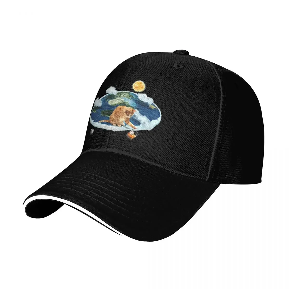 

If the Earth was flat, Cats ... Baseball Cap Luxury Man Hat Sun Hat For Children Luxury Brand Female Men's