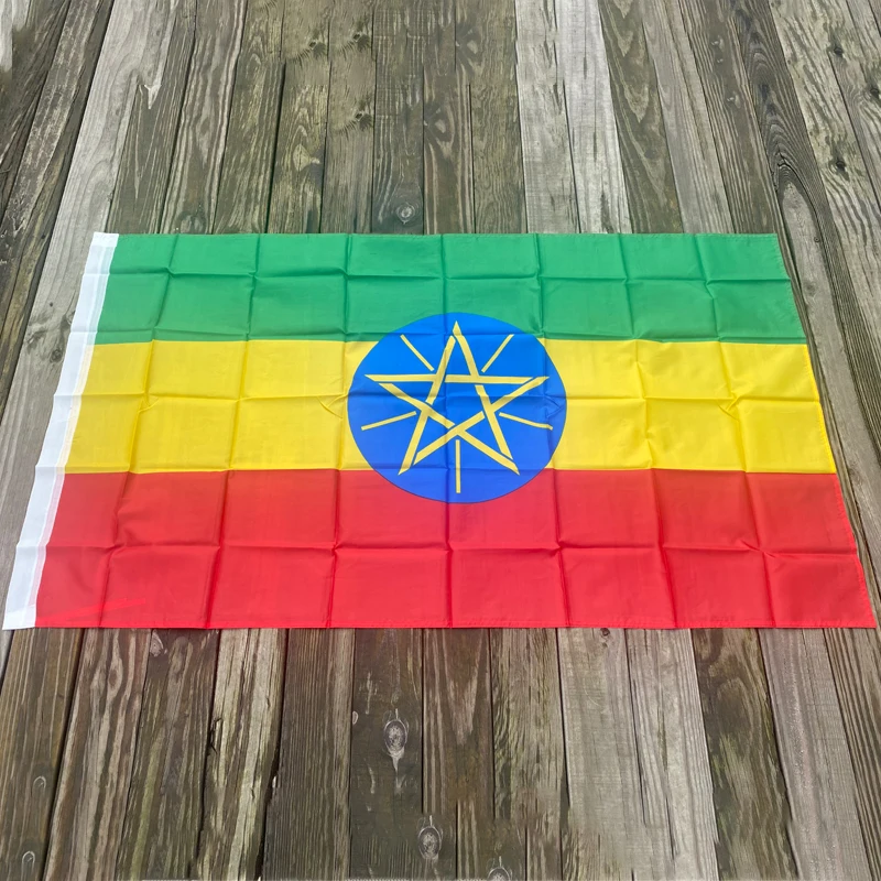 

EOODLOVE FLAG Ethiopian Flag 90X150cm High Quality Polyester Fiber Ethiopian 3x5ft Flag Indoor and Outdoor Flag Hanging