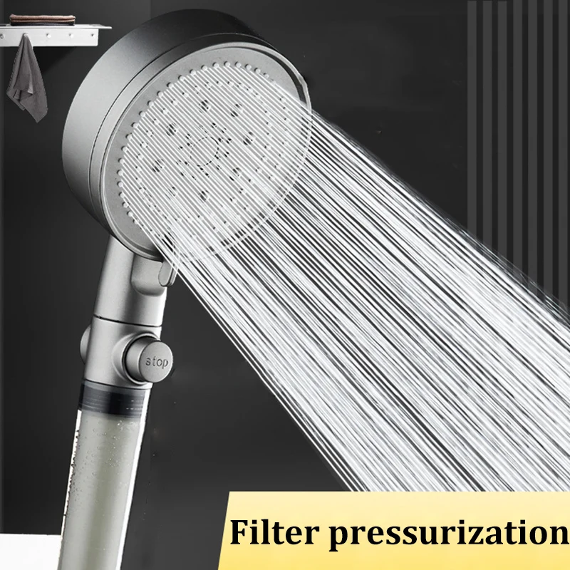 

5-speed high-pressure shower head PP cotton filter home bathroom shower bathroom accessories set