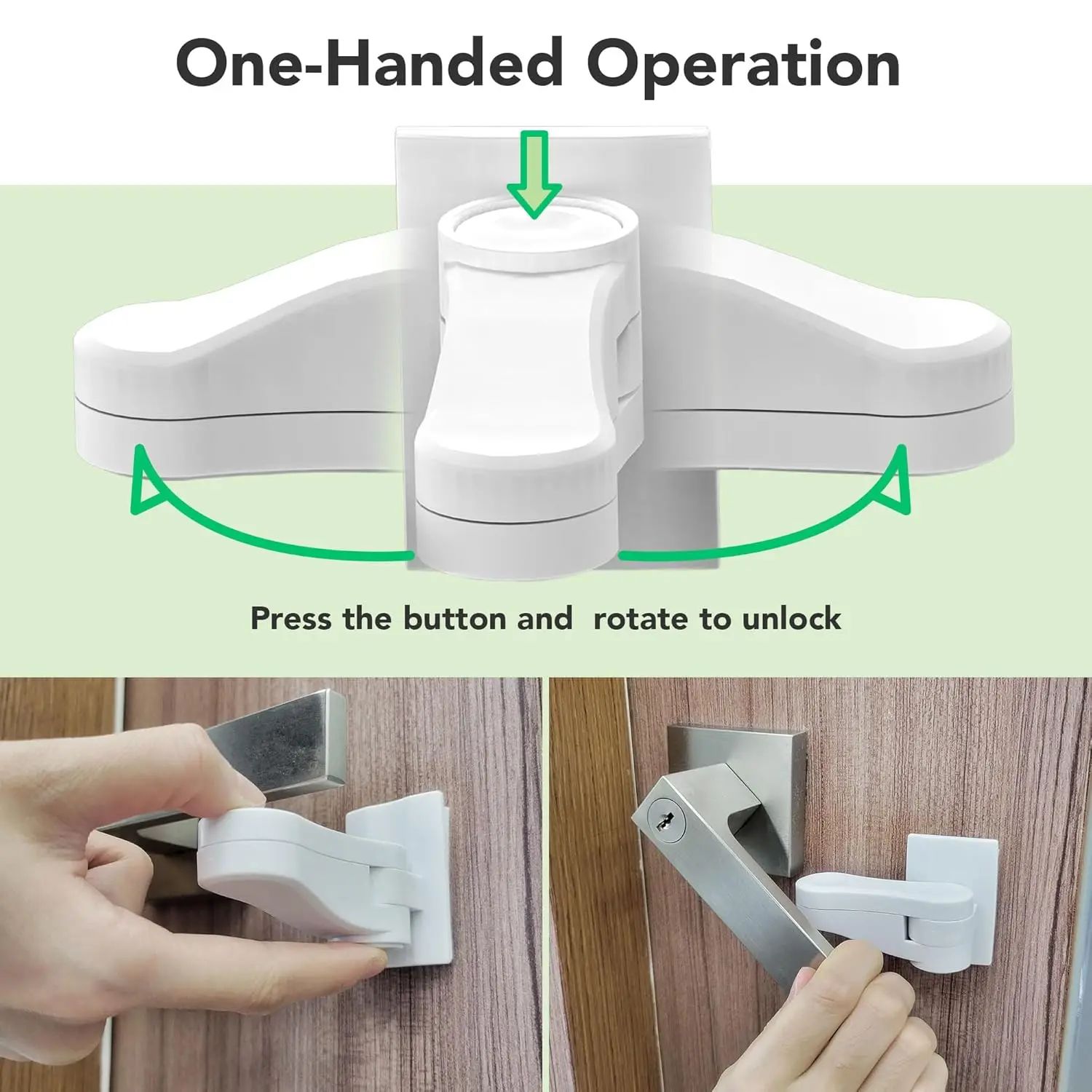 Child Proof Lever Lock Minimalist Design Door Cabinet Window & Faucet Handle Lock No Drilling Needed Safety Locks for Kids