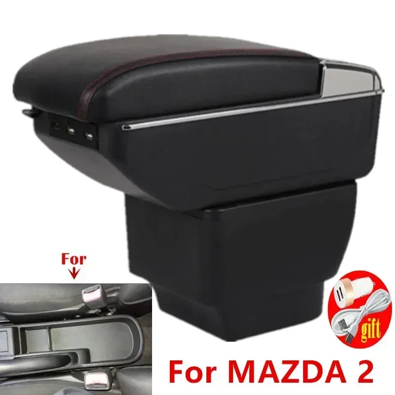 

Central armrest box For MAZDA 2 Armrest box For MAZDA 2 Demio Car Armrest box Storage box Interior Dedicated Retrofit parts