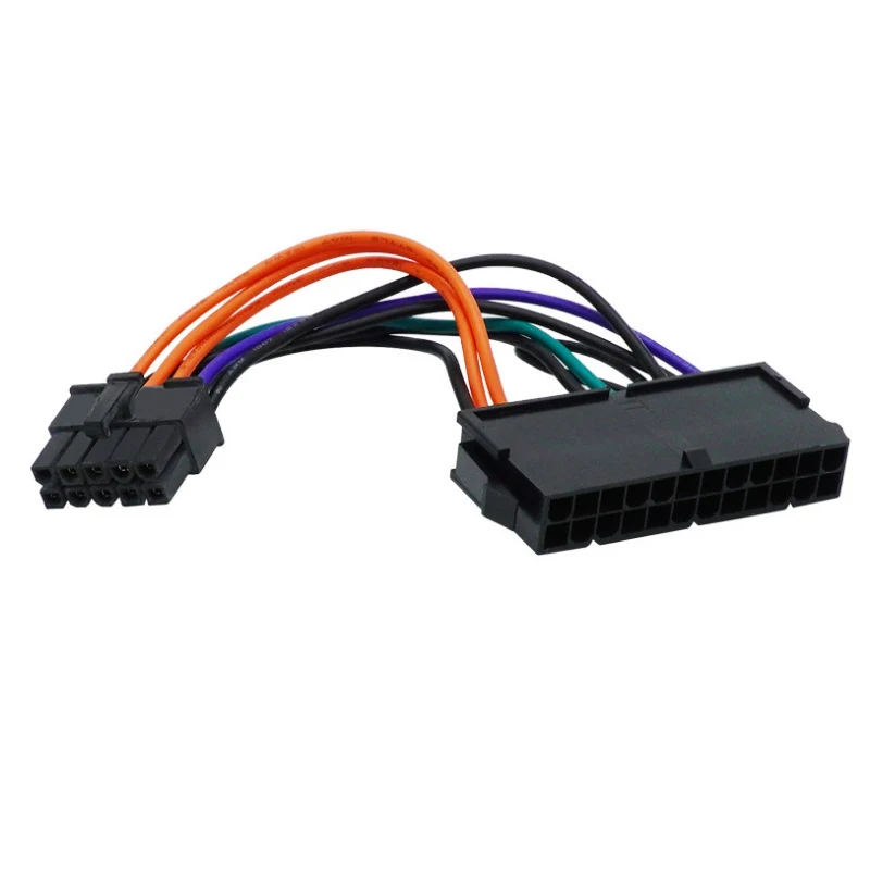 1pcs ATX 24-Pin Female to 10-Pin Male Adapter Power Supply Cable Cord for Lenovo 10PIN Motherboard