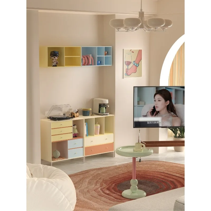 Edge cabinet module combination cabinet Nordic dopamine style furniture customization