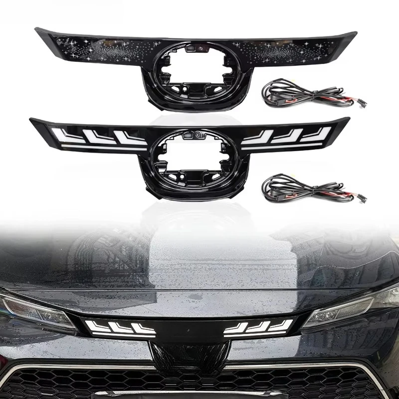 Modified LED Front Through Light Modification, Front Grille Connection Light, Flow Light Running Light for Toyota Corolla 19-24