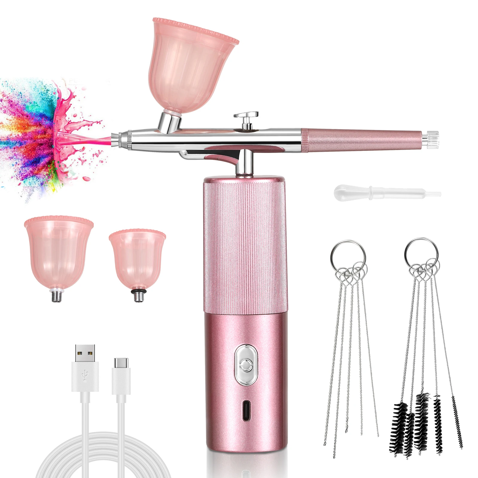 

Portable Airbrush Kit - Handheld Air Brush,Used For Painting And Nail Art, Model Spray Gun Kits, Nail Airbrush Kit For Painting