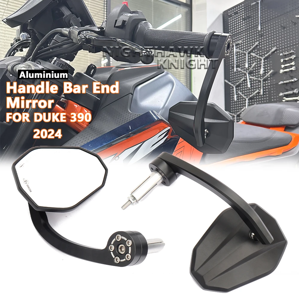 A pair New Motorcycle Rearview Mirrors For Duke 390 390 DUKE 390duke duke 390 2024 Accessories Aluminum Handle Bar End Mirror