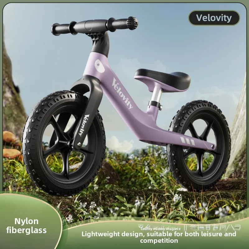 Kids Balance Bike No Pedal Push Walker Toddler Sliding Bicycle for Boys Girls 2-6 Years Old 12/14 Inch Inflatable EVA Wheels