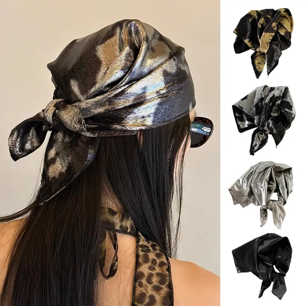 

Vintage Y2K Hair Shawl Wrap Multifunctional Turban Headband Thin Smooth Neck Scarf Sunscreen Headscarf Hat DIY Hair Accessories