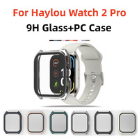 9H Glass+PC Case For Haylou Watch 2 Pro 2Pro Full Coverage Bumper Smart Watch Shell Screen Protector For Haylou Watch2 Pro Cover