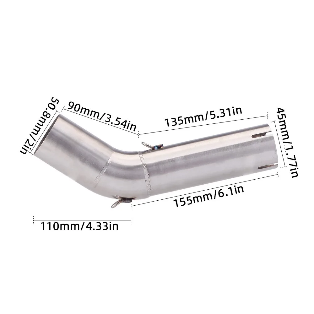 Für Benelli 752 BJ750GS Motorrad Auspuff Mittelrohr Slip-On 51mm Schalldämpfer Auspuffsysteme Auspuffrohre – Detail 3