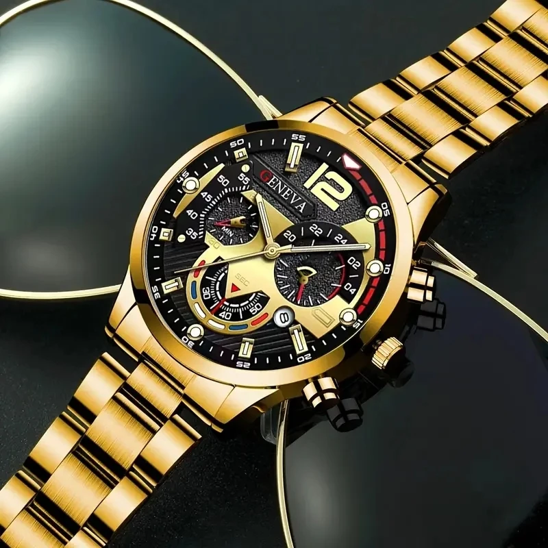 1-piece men's quartz watch with a business sports style,  Valentine's Day, and New Year gifts