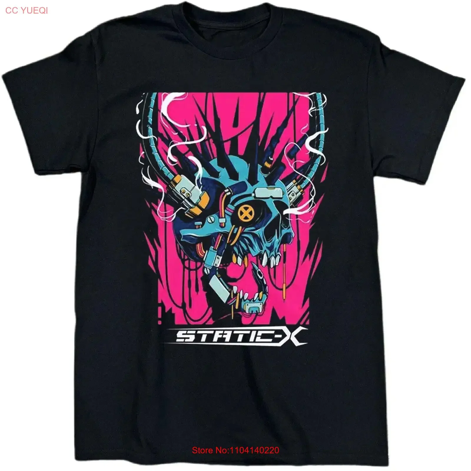 New Static X Band Album Heavy Cotton Black All Size T Shirt TT291 vintage Washed Versatile Breathable streetwear Casual