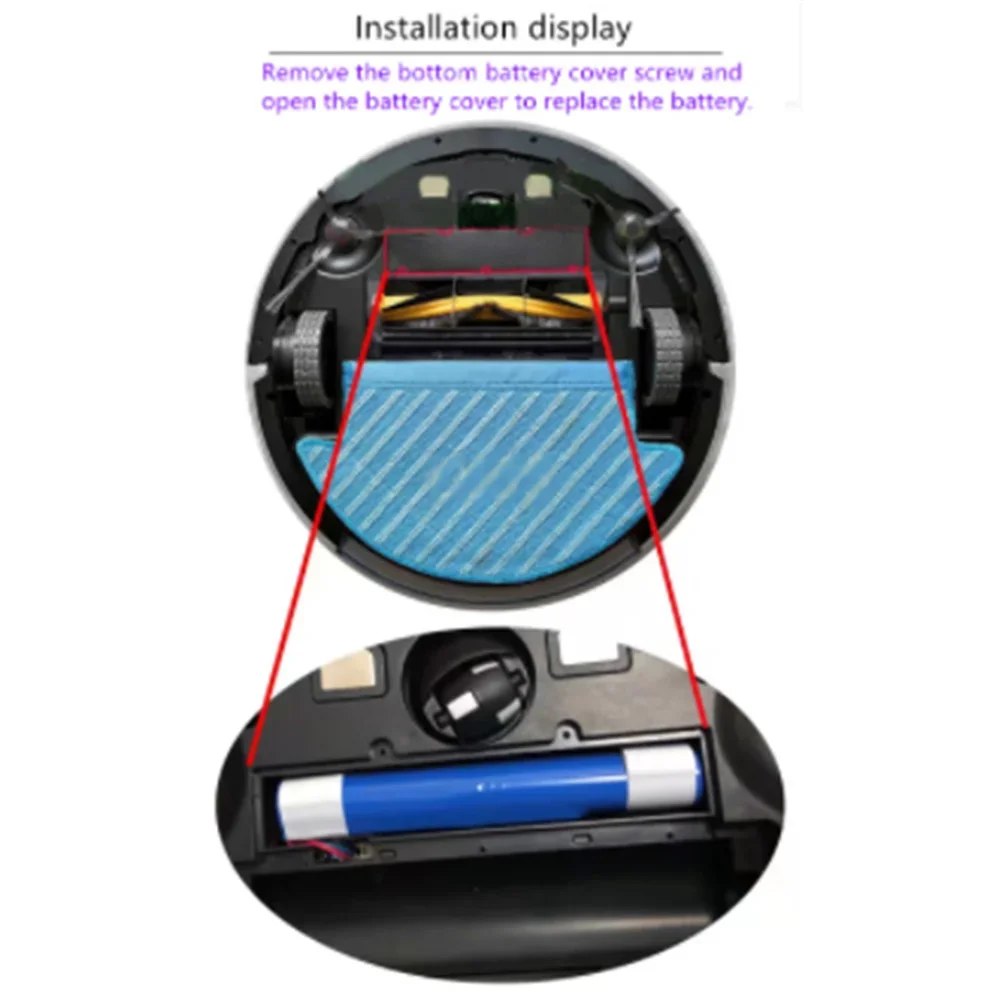 14.4V 2600mAh Robot Vacuum Cleaner Replacement Battery for Ecovacs Deebot Ozmo 920,930,901,905,937,900 Lithium Ion Battery pack