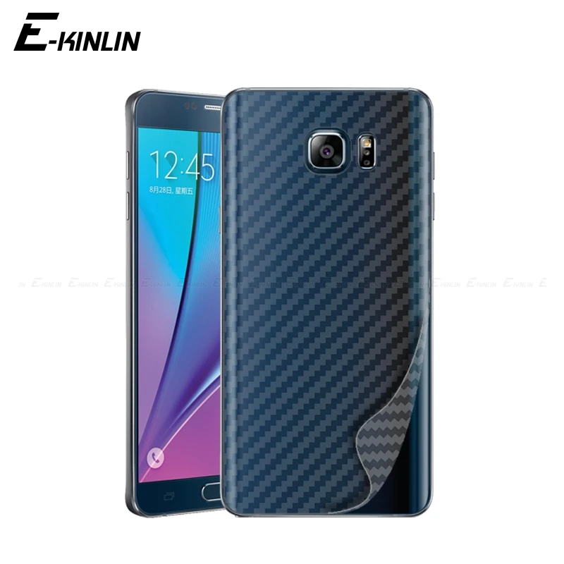 5pcs/lot 3D Carbon Fiber Back Cover Film For Samsung Galaxy S7 Edge S10e S9 Plus S8 Note 9 Screen Protector Not Tempered Glass