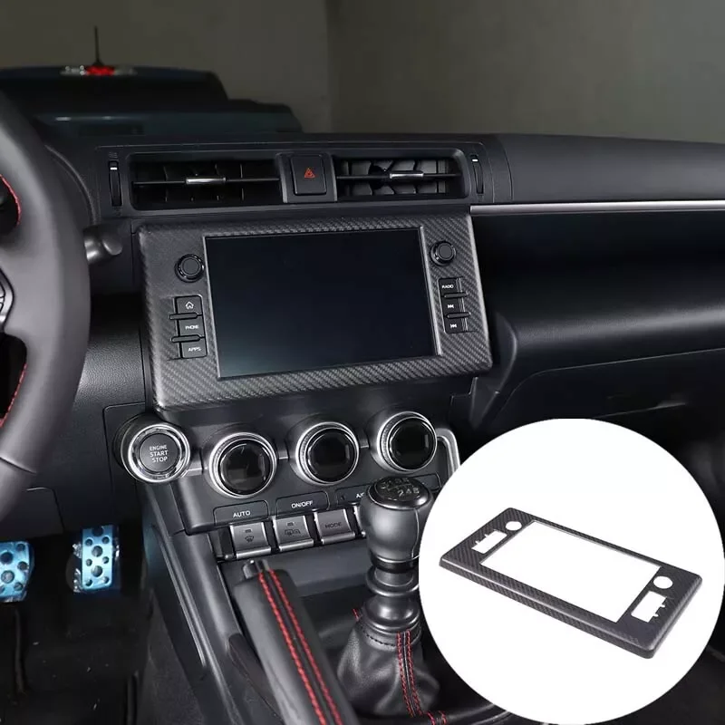 

Matte Carbon Fiber Console Navigation frame Trim Cover For GR86 Subaru BRZ 2022