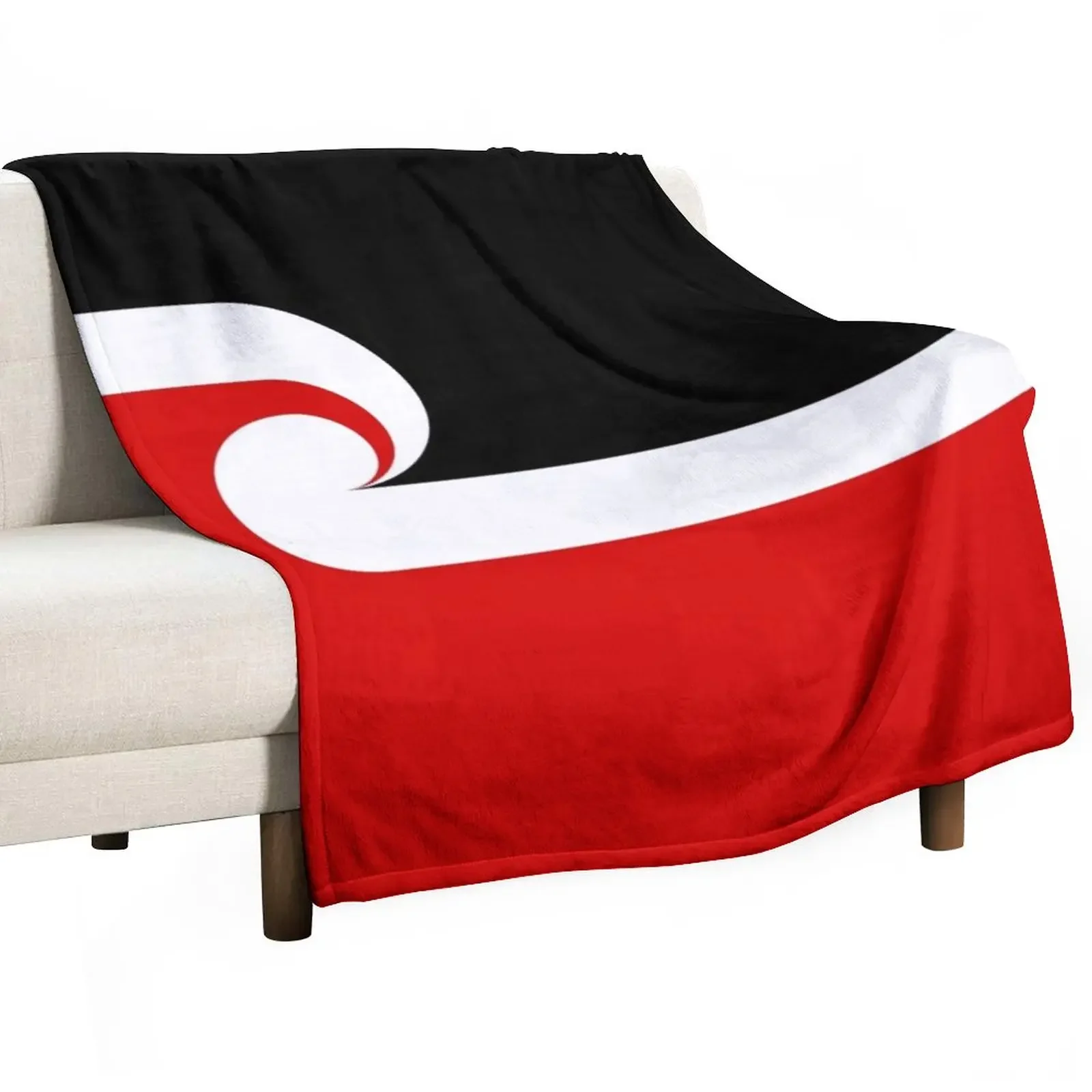 

Tino Rangatiratanga Flag Throw Blanket warm for winter Softest manga Blankets