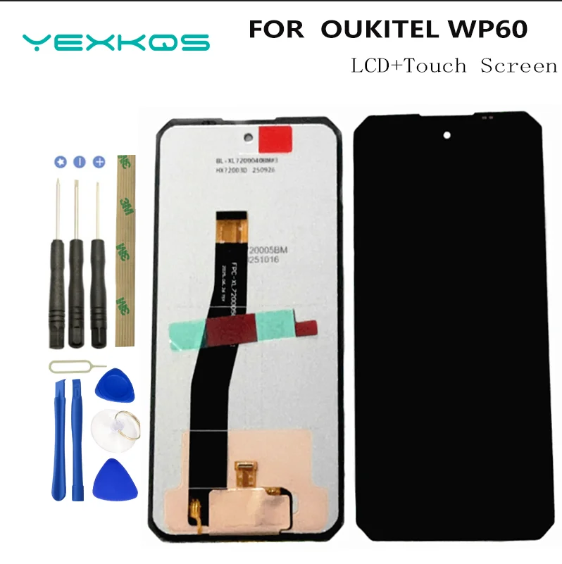 7,2-дюймовый ЖК-дисплей для Oukitel WP60, преобразователь сенсорного экрана в сборе, замена OUKITEL WP 60, ЖК-дисплей, датчик