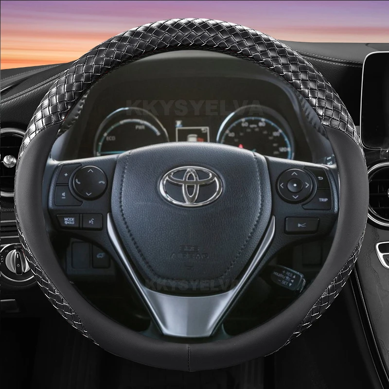 PU Leather Car Steering Wheel Cover For Toyota RAV4 2013-2019 Corolla 2013-2017 Scion iM 2016 Auris 2013-2016 Auto Accessories 2