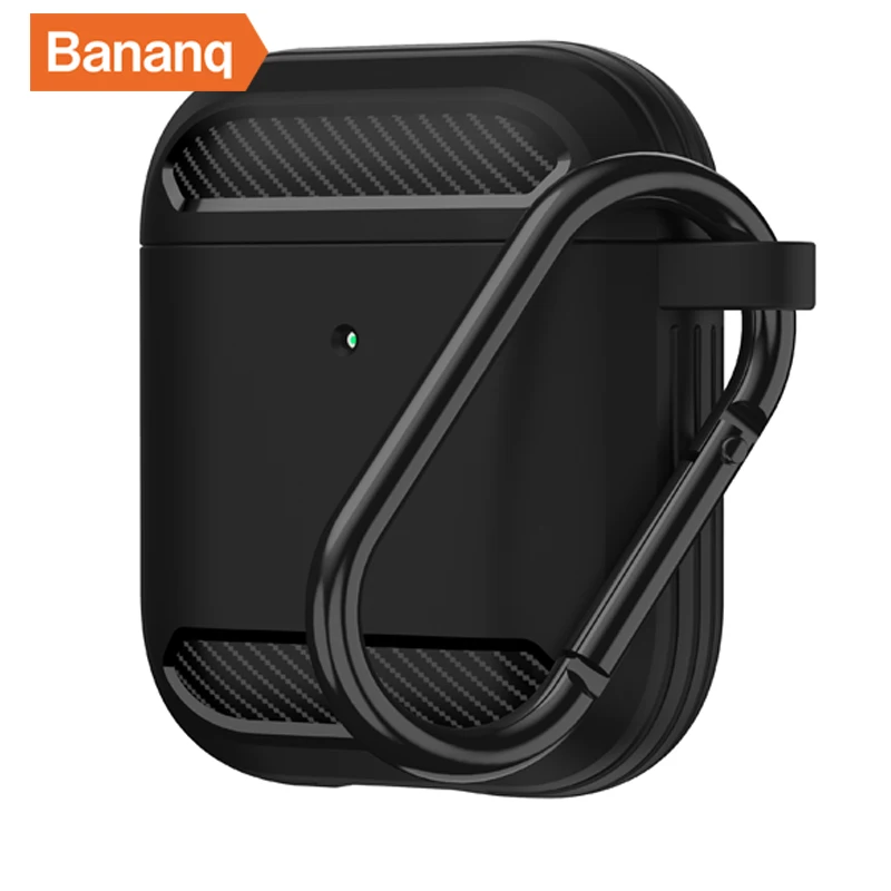 

Bananq Carbon Fiber Earphone Protective Case For AirPods 1 2 3 2nd Generation Rugged Armor Protective Cover For AirPods Pro 2