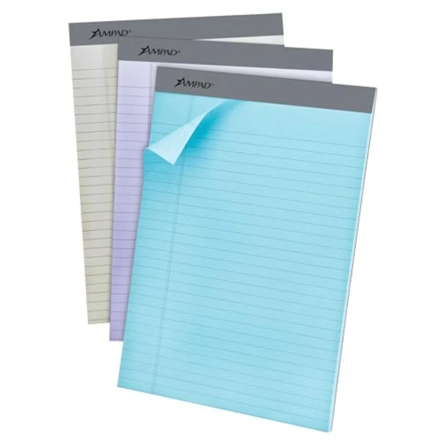 

Evidence Pastel Perforated Pad, Size 8-1/2 x 11-3/4, Assorted Blue, Gray, Orchid,Legal Ruling, 50 Sheets per Pad, 6 Pack (20-60
