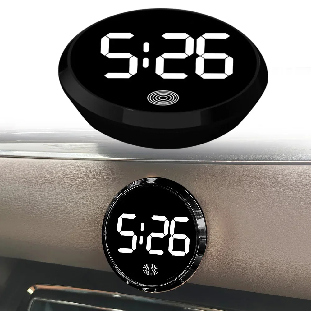 

Mini Car Dashboard Clock Luminous Vehicle Watch Clock LCD Digital Display Touch Type Auto Watch For Interior Cars Accessorie