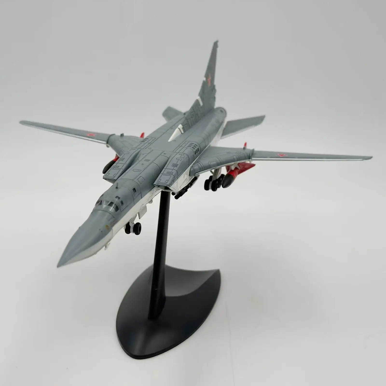 Simulation 1/144 Fighter Diecast Model Collection Kids Adults Toy Retro Plane with Base for Living Room Bedroom Shelf