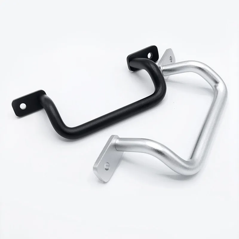 Aluminum Alloy round Rod Handle Base Plate Corner Mount for Industrial Cabinet Door Bent Oblique Pull Mobile Phone Case Accessor
