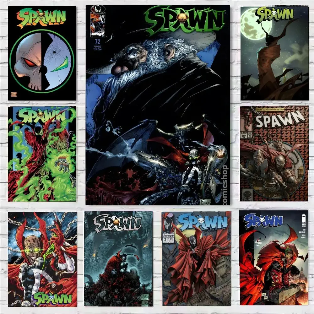 S-Spawn Todd McFarlane Poster Sticky HD Quality Wall Art Retro  For Home Room Wall Decor