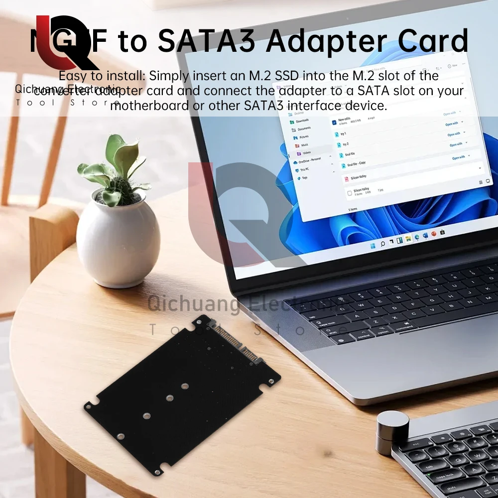 SATA3.0 6Gbps M.2 NGFF SSD To SATA3 Adapter Card M2 NGFF SSD To SATA3.0 External Hard Drive Box Hard Disk Adapter Board