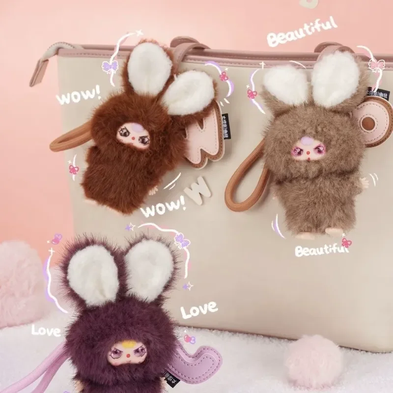 Baby Three Super Mini Bunny Vinyl Plush Blind Box Keychain Doll Bag Pendant Decoration Accessories Surprise Gift Mystery Box Toy