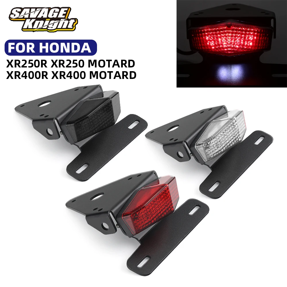 LED Light Tail Tidy License Plate Holder For HONDA XR250R XR400R XR400 XR250 Motard Fender Eliminator Motorcycle Support Plaque