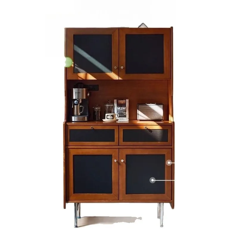 

side cabinet integrated against the wall Living room locker small side cabinet Solid wood coffee cabinet Small apartment