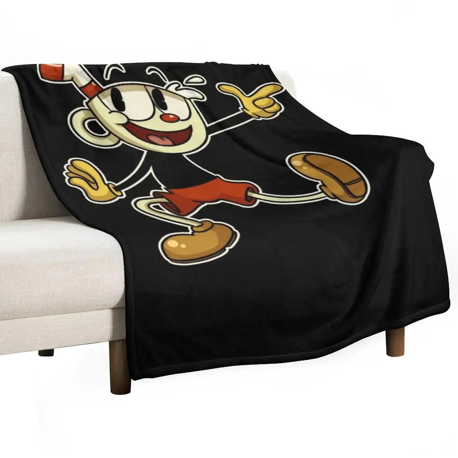 

Cuphead , cuphead, cuphead and mugman, cuphead game, cagney carnation, cagney carnati Throw Blanket blankets ands Blankets