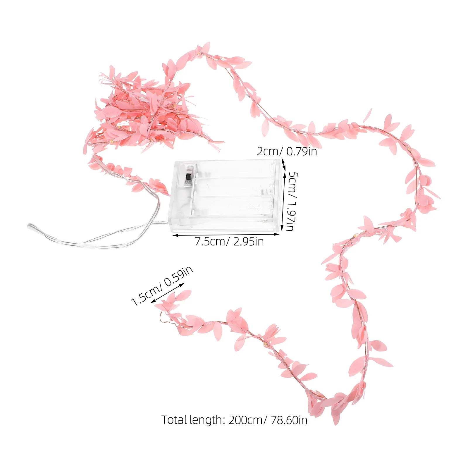 20Led 2 미터 Led 잎 갈 랜드 라이트 스트링 침실 벽 방 장식 파티 웨딩 크리스마스 장식 조명