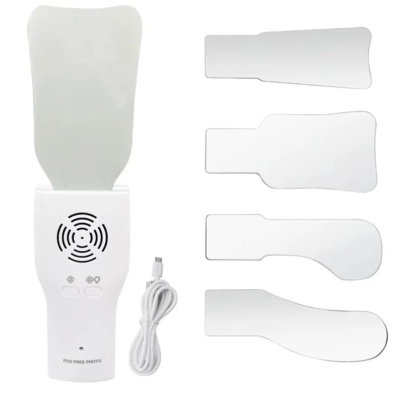 

AG Dental Anti-Fog Mirrors Set Fog Free Intraoral Photography Stainless Steel Mirror with LED Light Orthodontic Reflectors