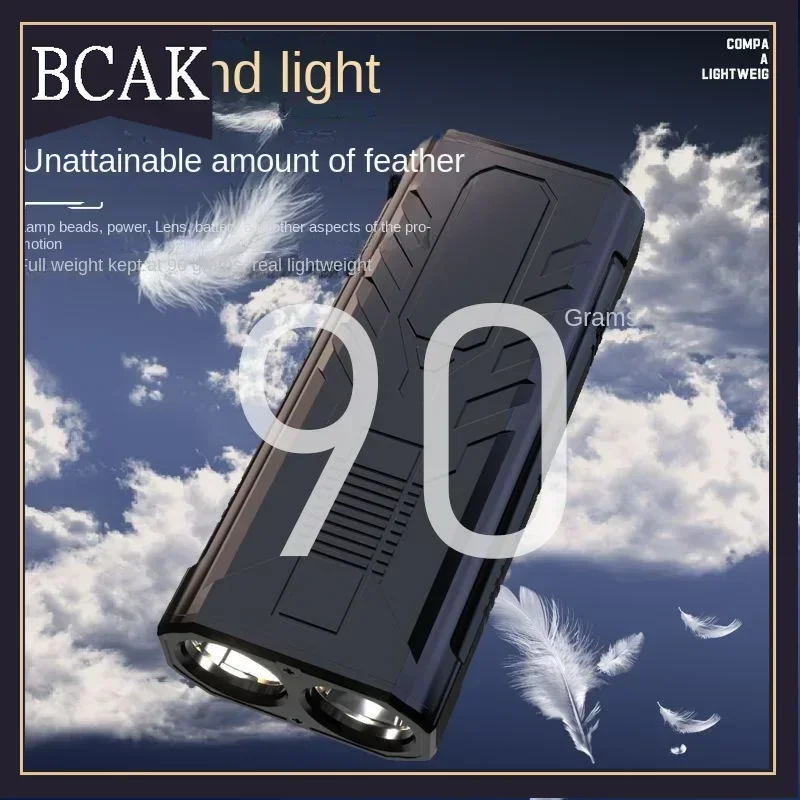 BCAK flashlight power bank, strong light lighting at night, long-distance light at night, multi-function flashlight power bank