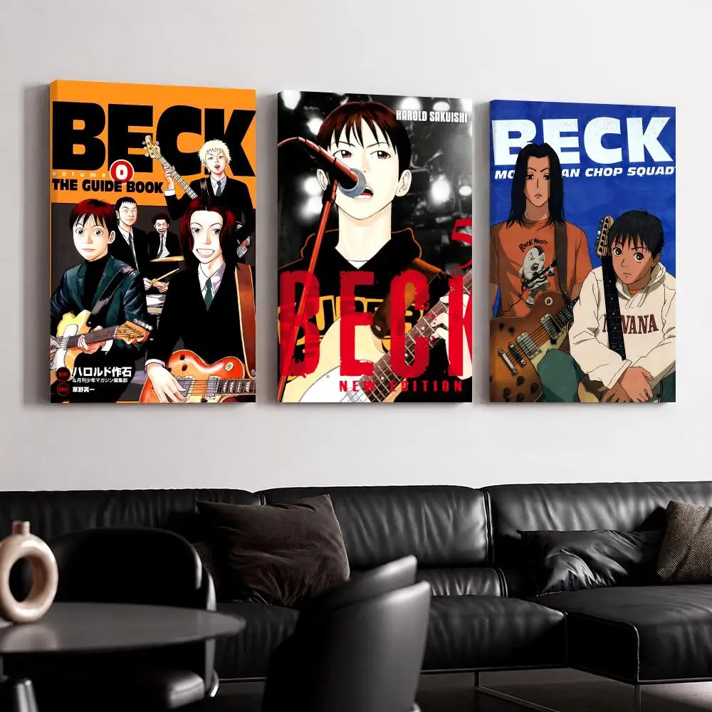 Anime Beck M-Mongolian C-Chop Squad Framed Wall Painting Ready to Hang Canvas Wall Art Poster for Bedroom Living Room Home Decor