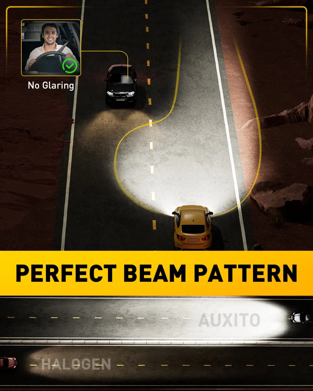 

AUXITO 2 шт. 20000LM H4 9003 HB2 LED Canbus лампы для фар Hi/Lo Beam для автомобиля и мотоцикла, без вентилятора, без ошибок, 12В