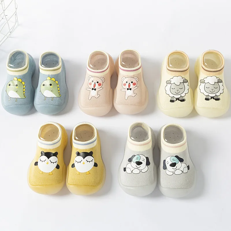 Autumn and winter new cartoon boys and girls shallow mouth cute cartoon baby trendy toddler shoes