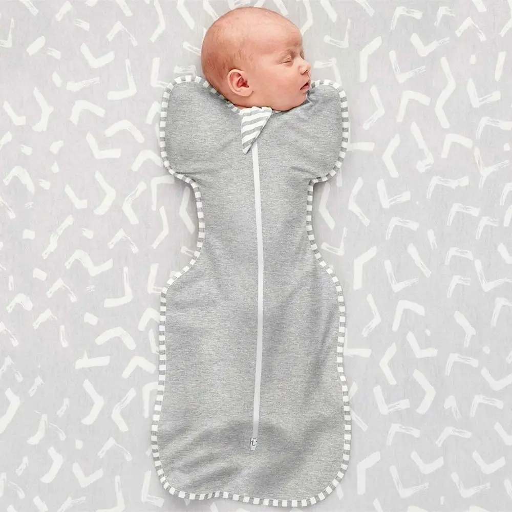 Jumpsuits Raised Hand Newborn Baby Blanket Cotton Elastic Swaddle Bags Anti Startle Sleeveless Swaddling Towel Bedding