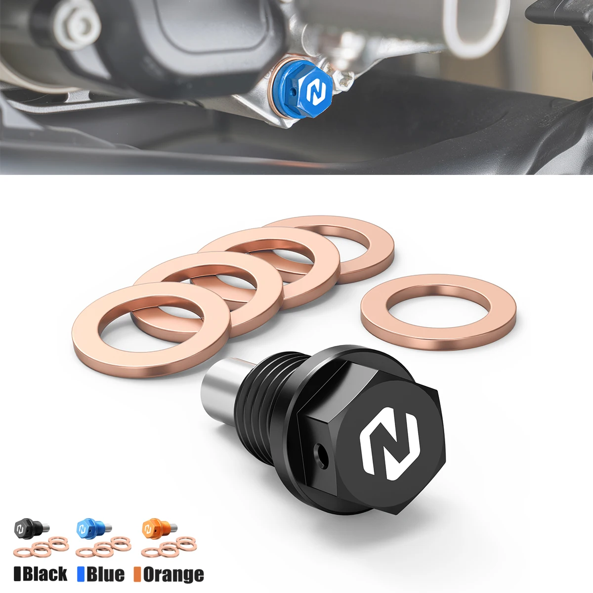 

NICECNC For 2025 Husqvarna 701 SVARTPILEN 701 VITPILEN 701 Enduro Supermoto 2016-2025 Motorcycle Magnetic Oil Drain Plug Bolt