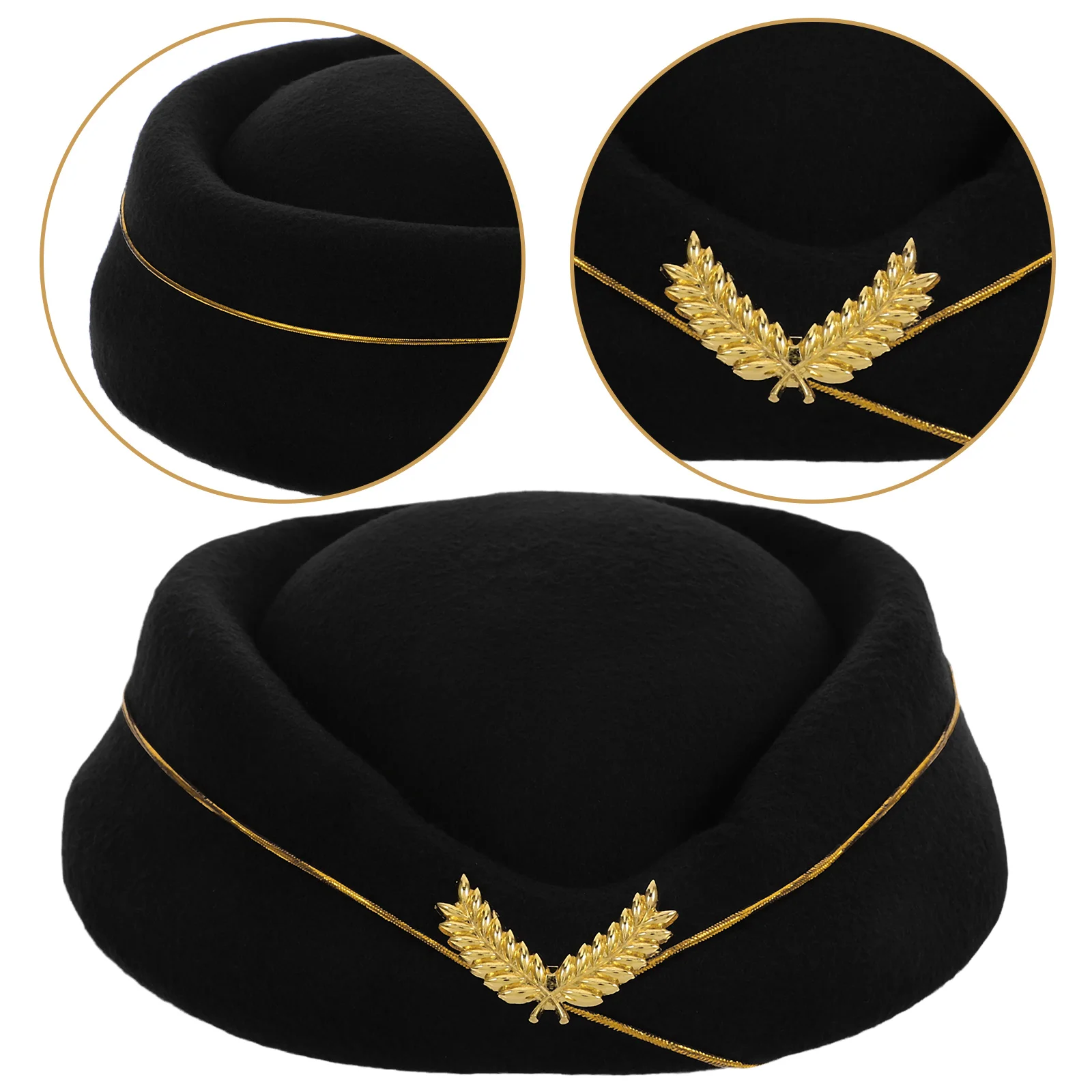 

Stewardess Hat Accessories Party Cosplay Accessory Band Costume Flight Attendant Beret