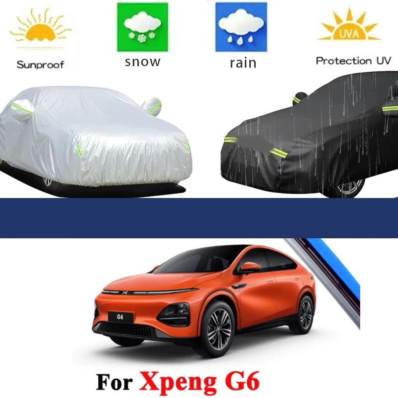

For Xpeng G6 Covers 2023 2024 2025 Full Car Covers Outdoor Sun Anti UV Rain Snow Dust Protection Oxford Cloth Accessories